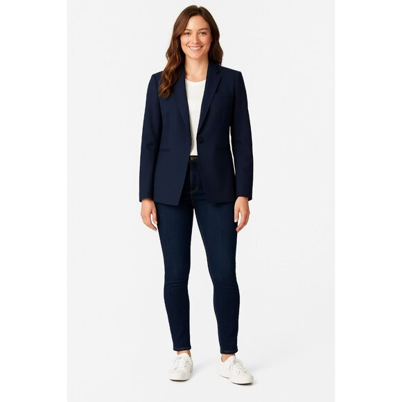 Pendleton Jackets & Blazers - Pendleton Seasonless Navy Blue Virgin Wool Blazer Jacket Womens Size 16